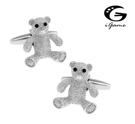 

iGame Fashion Cuff Links Brass Material Cute Bear Design Free Shipping