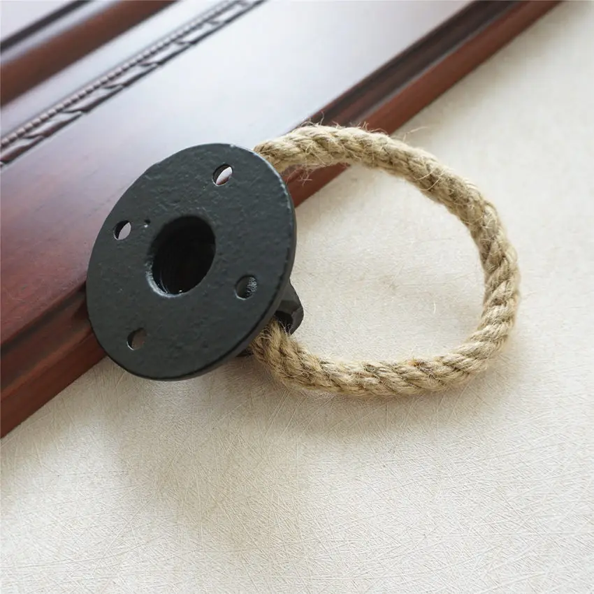 Винтажные ручки с выдвижным ящиком 1 26 '' из пеньковой веревки черные бронзовые