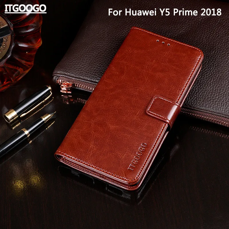 Чехол для huawei Y5 Prime 2018 чехол Высокое качество Флип кожаный крышка Капа телефон