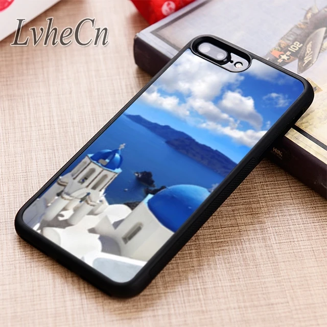 Чехол для телефона LvheCn Oia с изображением Санторини Греция чехол iPhone 5 6s 7 8 plus 11 12 Pro X