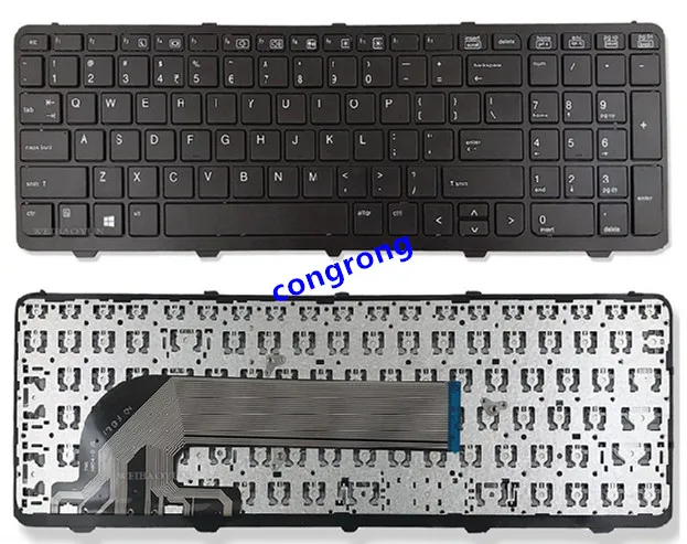 US black Keyboard FOR HP Probook 450 G0 450 G1 450 G2 455 G1 455 G2 English replacement