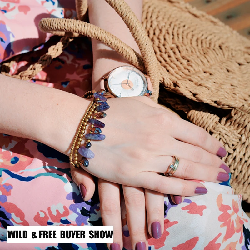 Дикий и свободный 2018 новый ручной большой Натуральный камень Браслеты браслеты