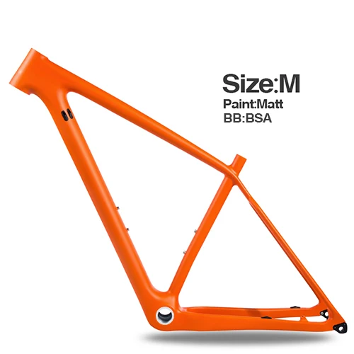 orange M Matte 29 дюйм. Горный велосипед, карбоновая рама, дисковый тормоз, 29er, велосипедная рама BSA, цветная рама, 135 мм* 9 и 142 мм* 12, горный велосипед S/M/L UD - Цвет: orange M Matte
