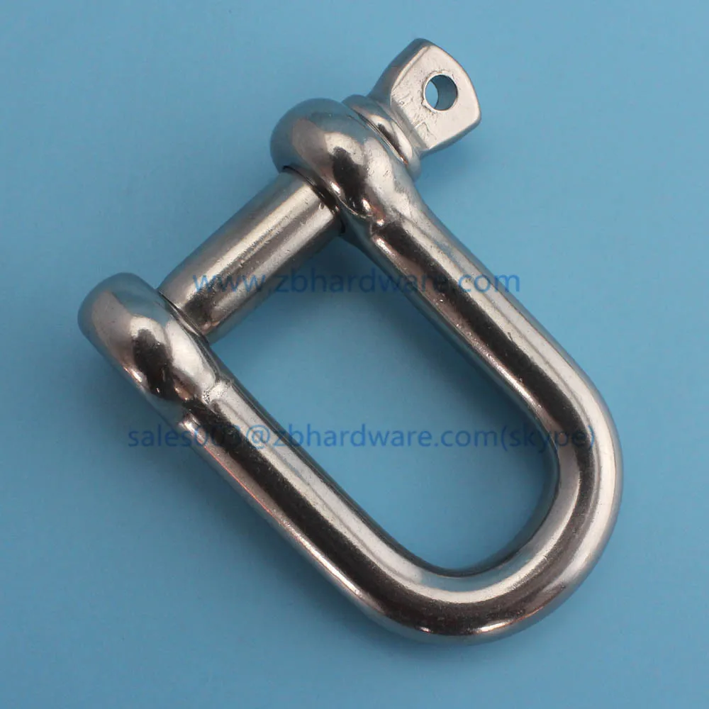 10pcs/pack Marine Grade Polished M6 Stainless Steel D Shackle Buckles For outdoor camping shackles | Обустройство дома