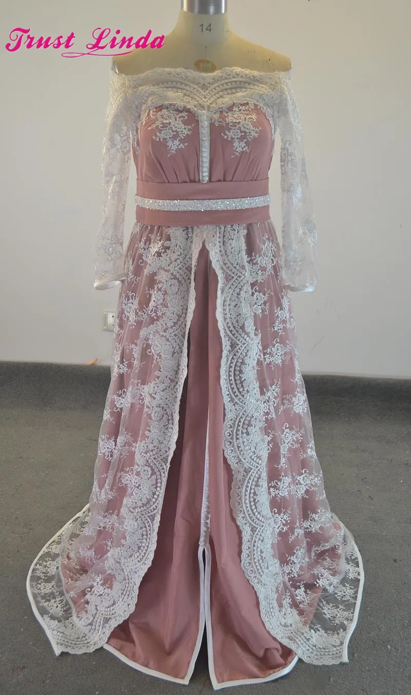 Elegant Boat Neck Lace Long Mother Dresses Three Quarter Sleeves Prom Gown for Wedding Party | Свадьбы и торжества