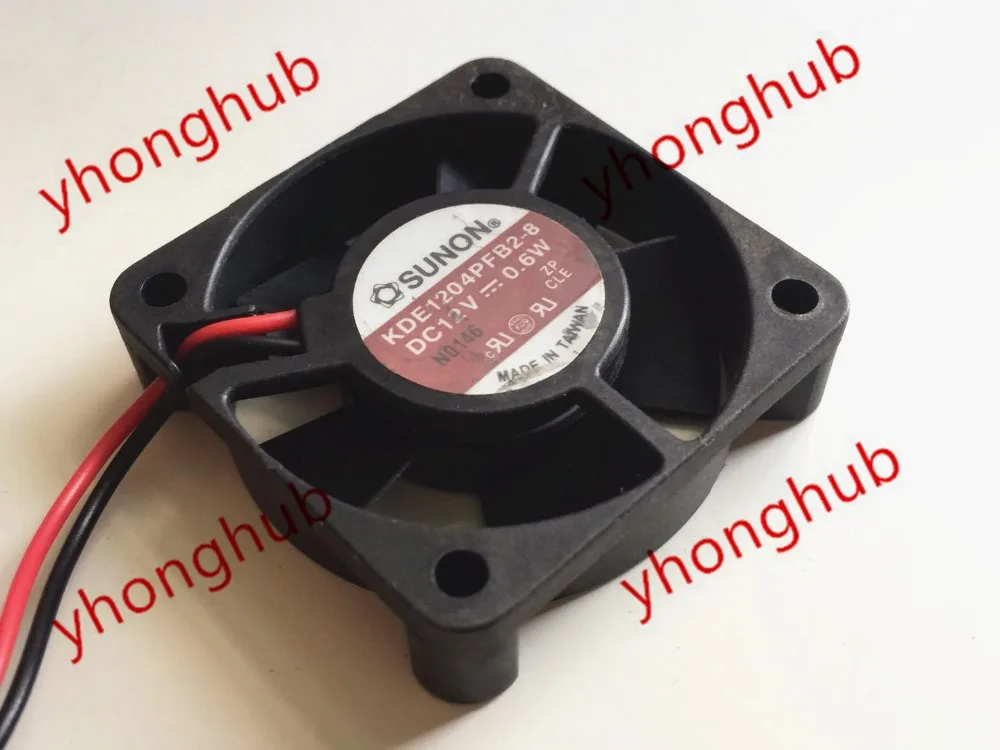SUNON KDE1204PFB2-8 DC 12V 0.60A 2-проводной 40x40x10 мм вентилятор охлаждения сервера