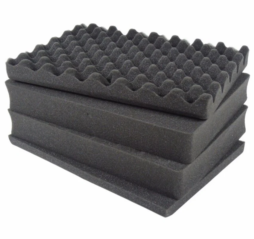 3pcs pluck foam 450*380*50mm + 1pc solid foam 450*380*10mm for tool case tool box