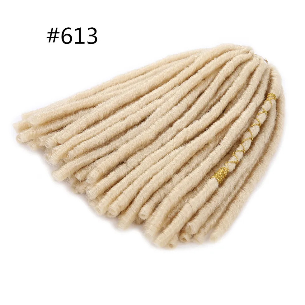 #613 12 дюймов искусственные локоны в стиле Crochet косы волосы мягкие носки вязаные крючком дреды волосы с ColorLine 20 нитей/пакет синтетические косички, волосы для наращивания - Цвет: #613