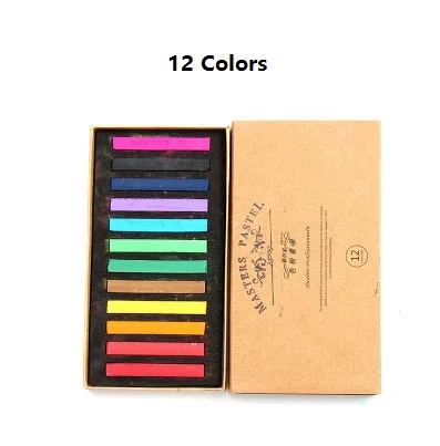 12 COLORS Надписью «Marie» 12/24/36/48 Цвета мягкий мастера Пастель Цветной для рисования мелом окрашивающий краситель для волос товары для рукоделия - Цвет: 12 COLORS