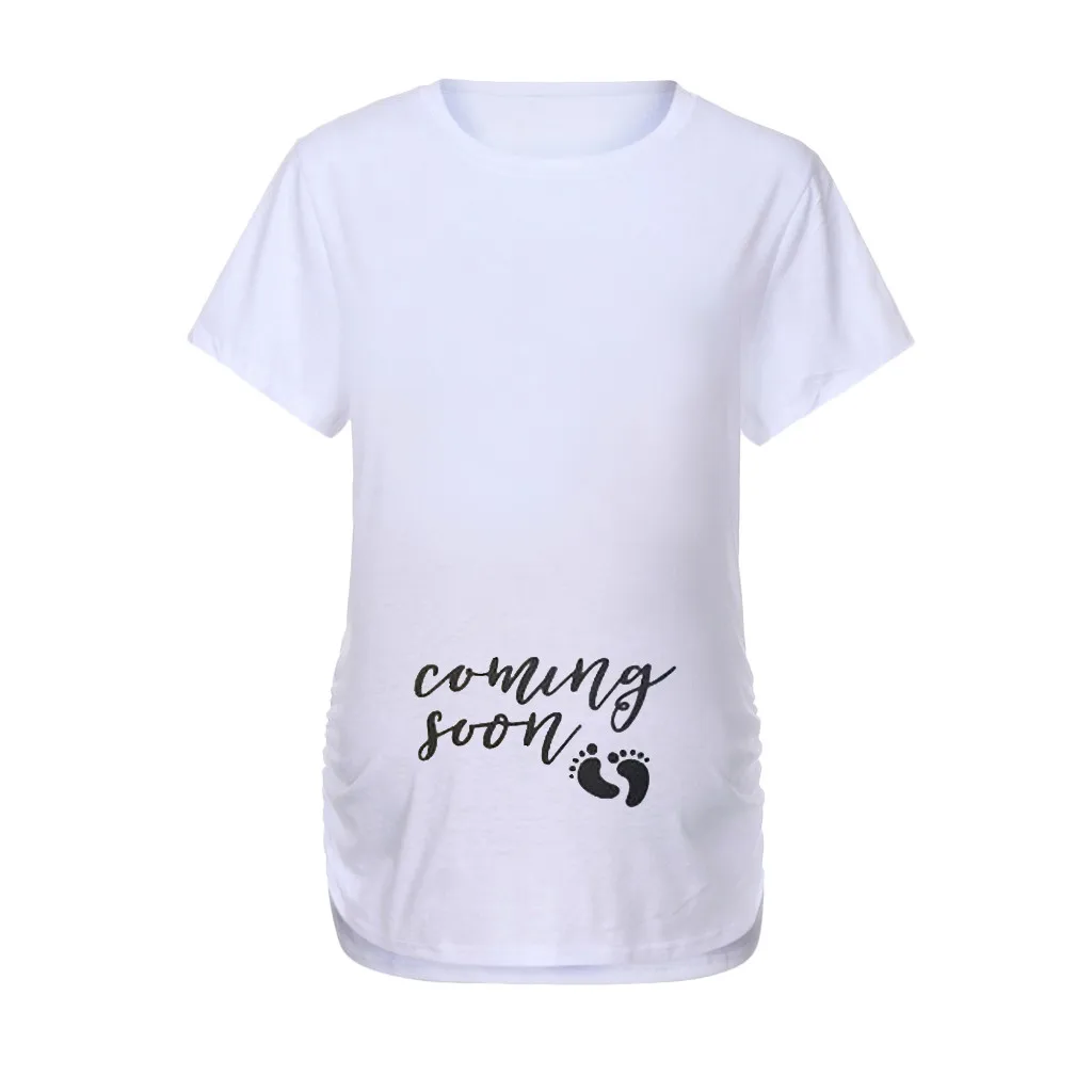 Женская одежда для кормящих женщин топы с коротким рукавом и мультяшным принтом