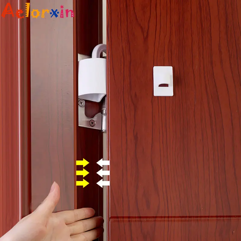 Tope de puerta de protecci&oacute;n para ni&ntilde;os, seguridad para beb&eacute;s, a prueba de viento, Protector de esquina para ni&ntilde;os, 2 unids/lote-0