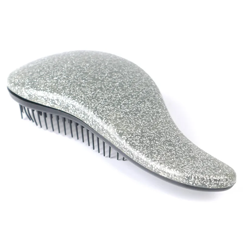 

1Pcs Hot Sale Glitter Handle Detangling Comb Shower Hair Brush detangler Salon Styling Tamer Tool hairbrush Free Shipping
