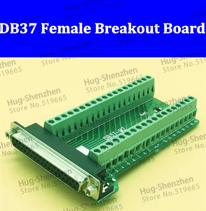 

DB37 female Signal Module Terminal Breakout Board Nut type Connector 5pcs