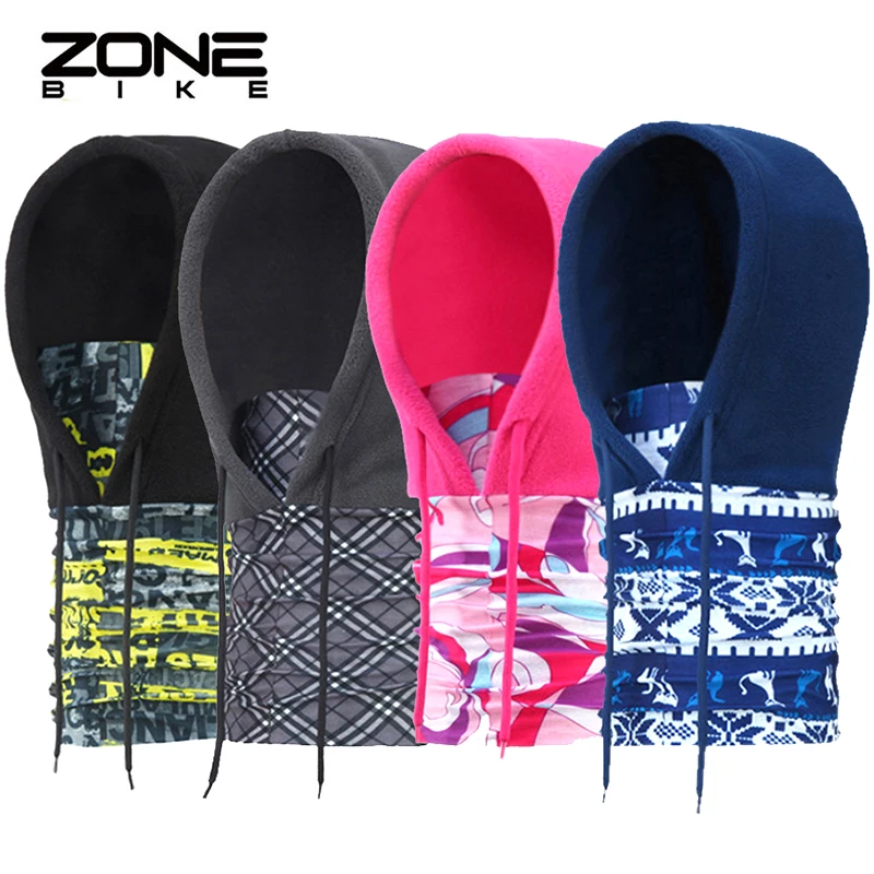 ZONEBIKE Женская и мужская зимняя флисовая велосипедная маска многофункциональные