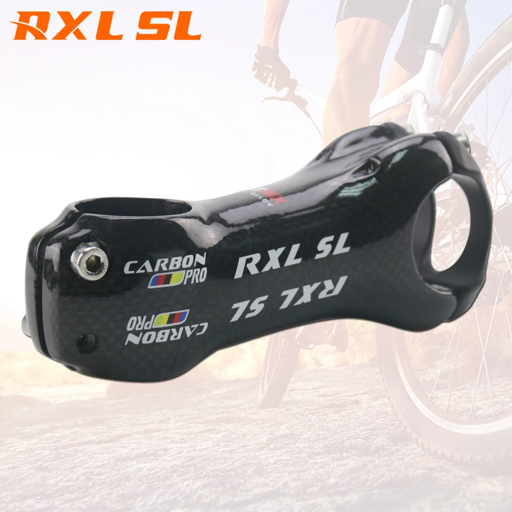 

RXL SL Bicycle Stem Carbon MTB 6/17 Degree Bike Stem 80/90100/110/120mm Black 3K Gloss Road/Mountain Bike Stems