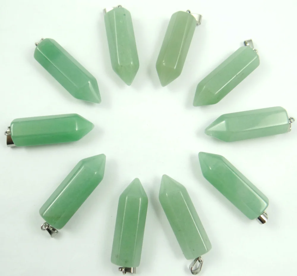 

Fashion Hot Sale High Quality Natural Stone Cherry Quartz Hexagonal Point Pendants Necklaces Water Drop Pendant Jewelry 24pcs