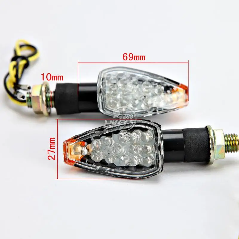

free shipping 12V Black Spear LED Turn Signals Indicators For Honda Kawasaki Yamaha Suzuki ...