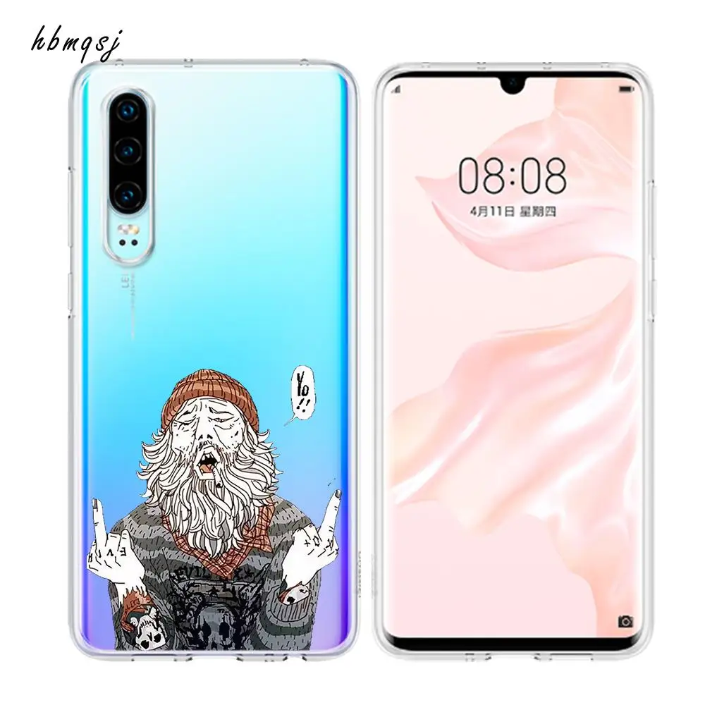 Милый чехол для huawei p30 lite силиконовый мягкий с рисунком кота панды павлина