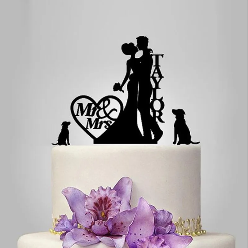 2019 настоящая индивидуальная акриловая пара с собакой и кошкой для свадебного