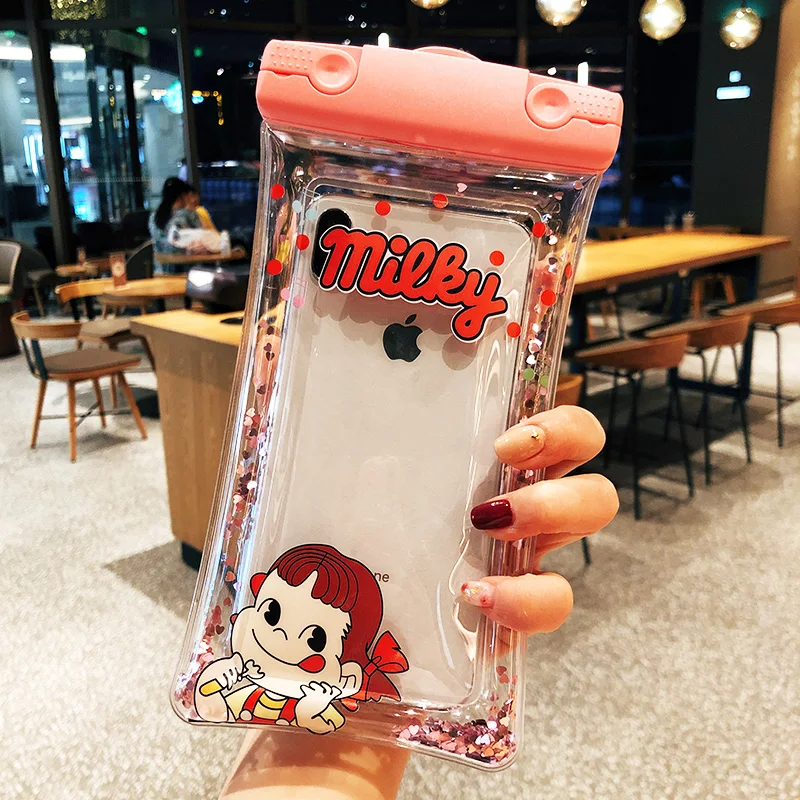 Cute cartoon Waterproof Mobile Bag For iPhone samsung flamingo Doraemon Cookie Pocket Universal Underwater Pouch case |