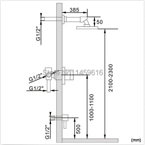 

Free shipping Bathroom Rainfall Shower Complete Faucet Shower Set Concealed shower rain fall W004