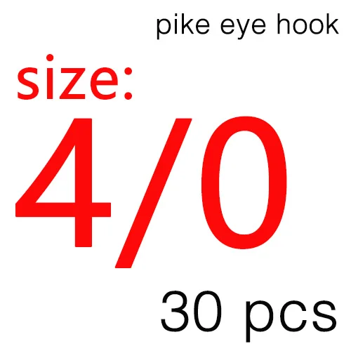 4 l 0 -30pcs 30 шт. крючок с морским глазом для щуки 1/0~ 4/0 светильник для литья DIY вспомогательный крючок с медленным шагом для ловли рыбы в морской воде - Цвет: 4 l 0 -30pcs