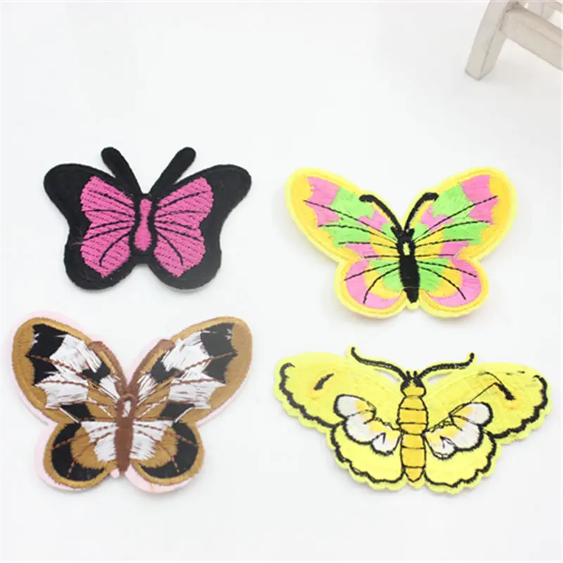 Высококачественные 1 шт. патчи для одежды многоцветные аппликации с бабочками