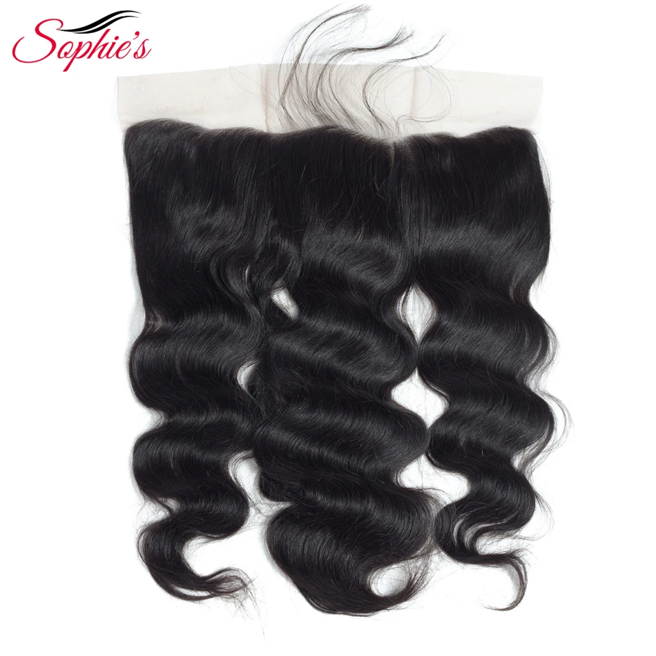 Sophie's Hair, 3 пряди, 13*4, фронтальная волна тела, бразильские, не Реми человеческие волосы, ткет, натуральный цвет, волосы для наращивания