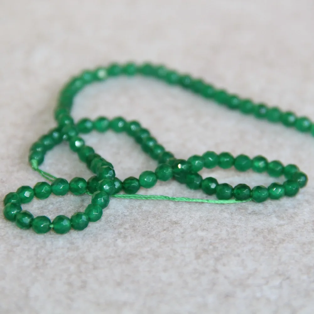 4 мм аксессуары для поделок граненые Зеленые Круглые камни шарики подарок