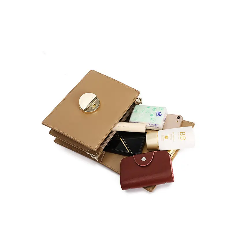 Женская сумка мессенджер из натуральной кожи в клетку трендовая через плечо с