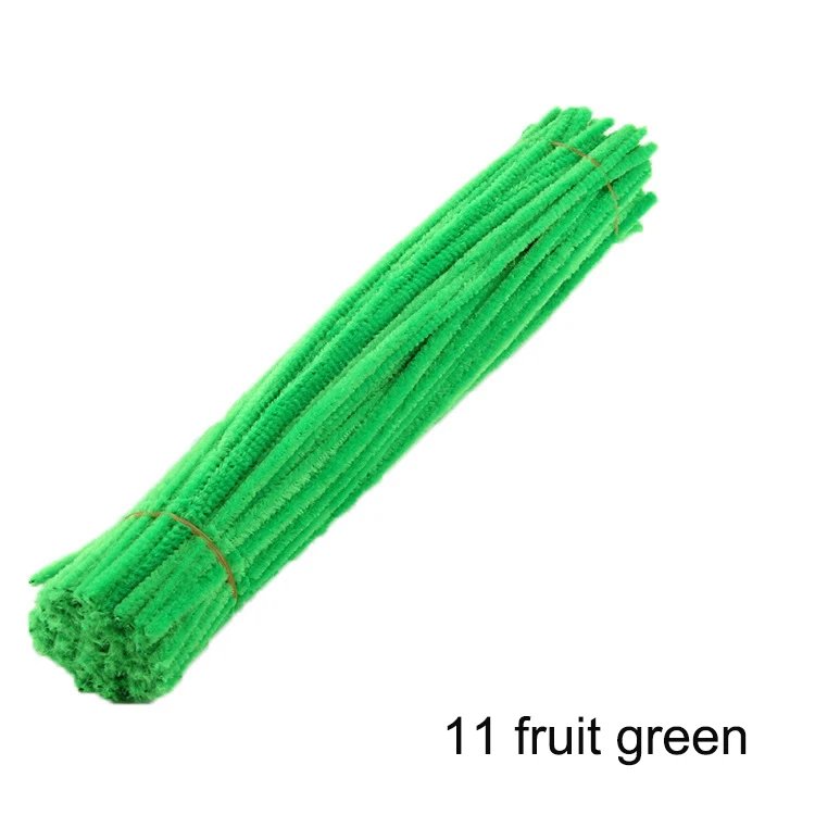 11 fruit green 50 шт. 30 см Красочные Синели стебли трубы Очистители детские развивающие игрушки ручной работы Рождество День рождения Декор DIY ремесло поставки - Цвет: 11 fruit green