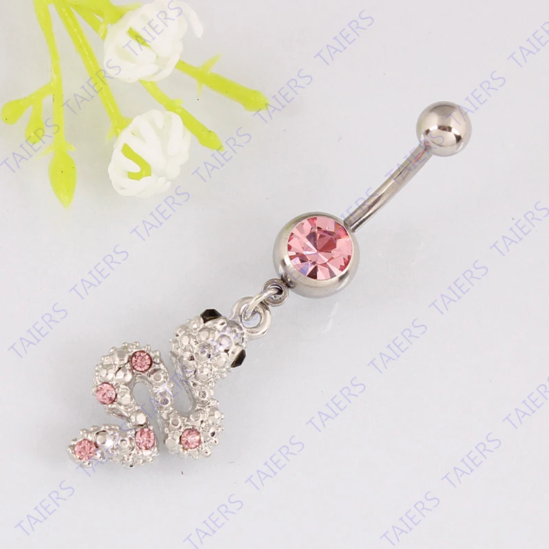 Кольцо для пупка женское из хирургической стали 14 г 316L|jewelry saphire|jewelry monroebar spring |