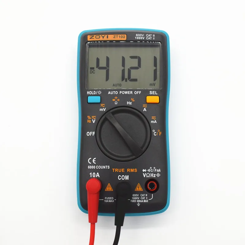 ZT101 ZT102 ZT102A Digital Multimeter DC AC Voltage Current Resistance Diode Capacitance Temperature Tester Digital Multimeter multi function mini digital multimeter bside adm66 62 auto range true dc ac voltage current temperature capacitance diode tester