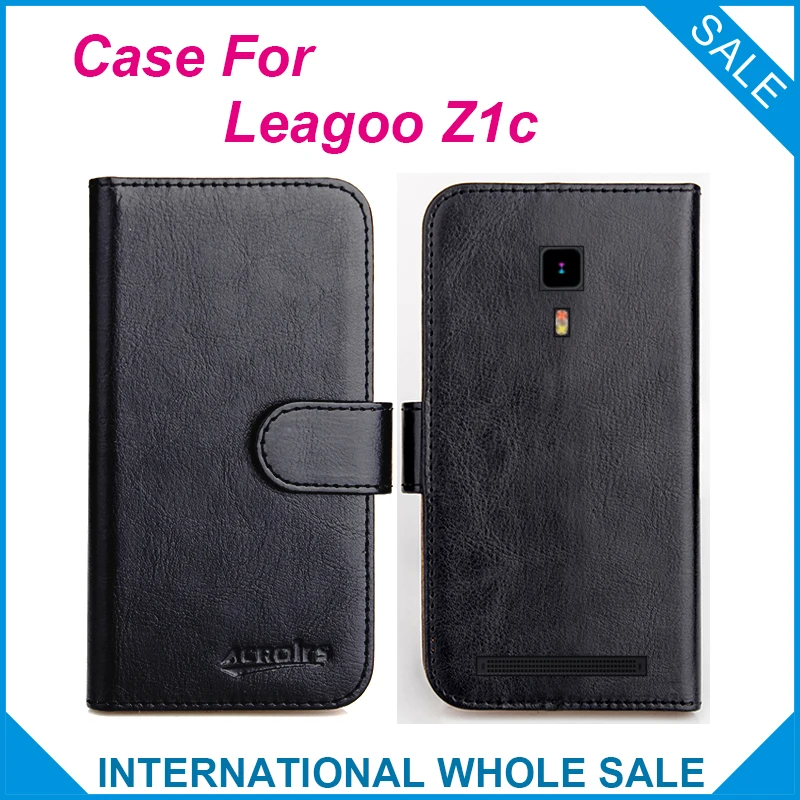 Лидер продаж! 2017 чехол Leagoo Z1c 6 цветов высококачественный оригинальный кожаный