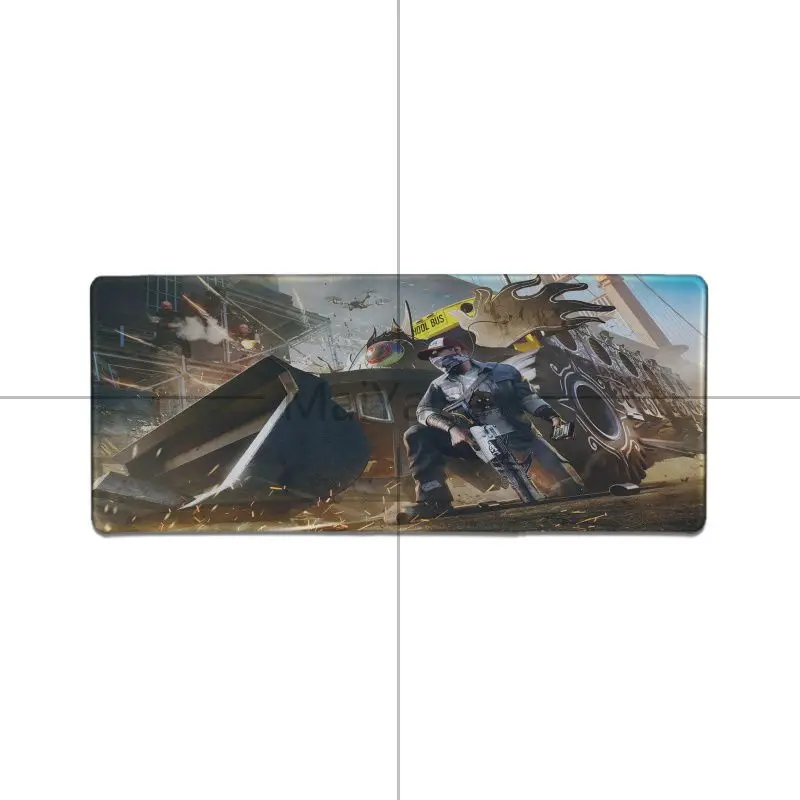 Lock Edge 40X90cm MaiYaCa Подарочный коврик для мальчика Watch Dogs 2 gamer резиновая мышь прочный Настольный коврик для мыши игровая мышь подкладка для коврика для ноутбука ноутбук Настольный коврик - Цвет: Lock Edge 40X90cm
