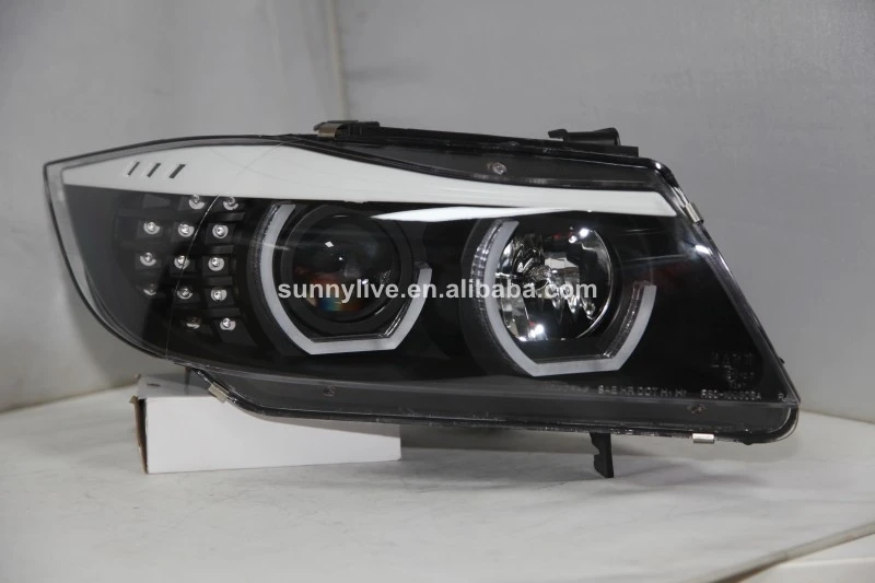 Для BMW E90 330I 320I 318i светодиодные фары ангельские глазки с комплектом HID JY 2005-2008 года |