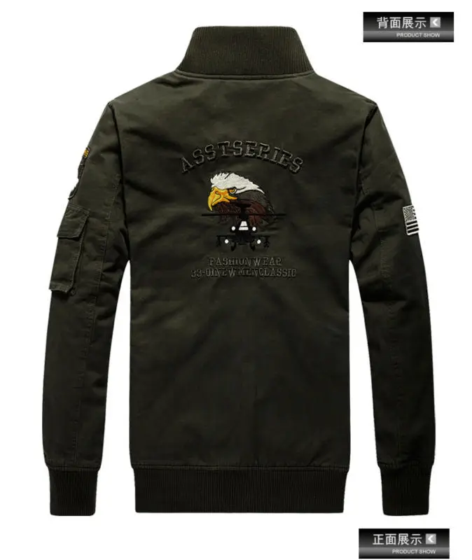 101st Airborne дивизион Военный стиль куртки для мужчин Орел Вышивка пилот куртка США