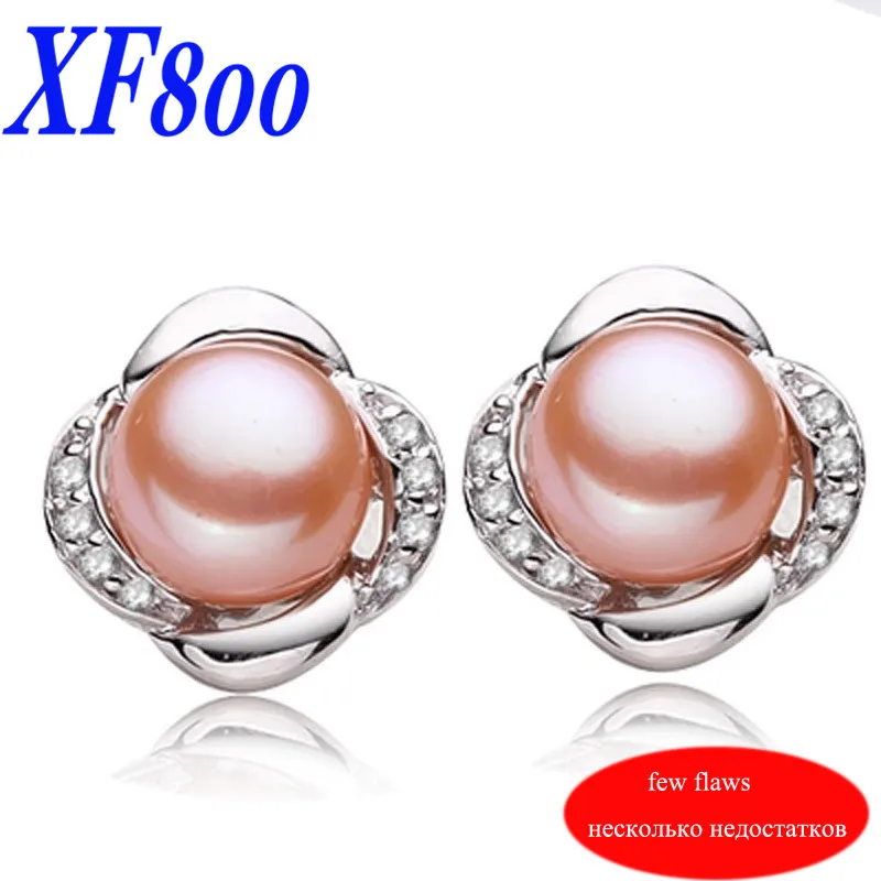 Женские жемчужные серьги XF800 модные пусеты 8 9 мм E1062|earrings for|earrings for womenearrings earring |