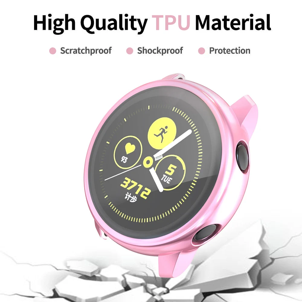 Мягкий чехол из ТПУ для Samsung Galaxy Watch Active/Active 2 защитная пленка экрана 40 мм 44 тонкие
