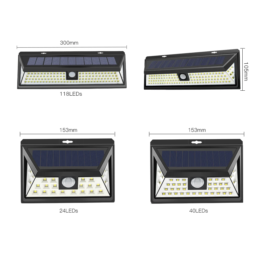 Беспроводной PIR Ночной светильник светодиодный с датчиком движения на солнечной