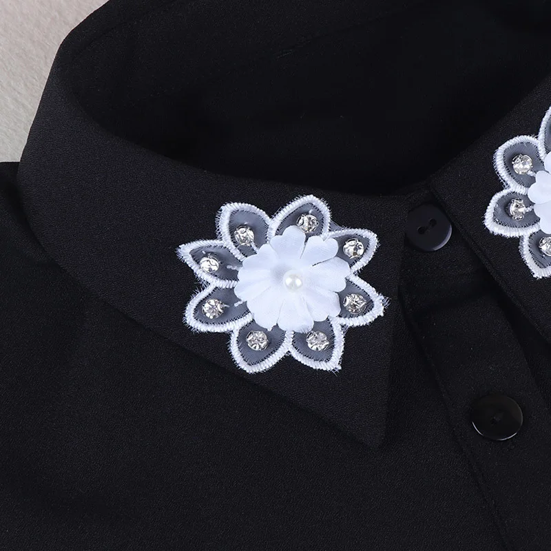 Взрыв моды ретро декоративные рубашка поддельные воротник дикие Модные бисером