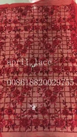 ju001 red paillette grid flower embroidery nice fabric for evening dressweddingfashion designsend by dhl