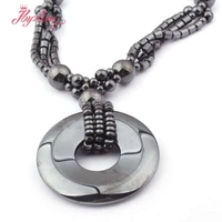 4x5mm column no magnetic hematite natural stone beads for women tribal halsband jewellery pendant necklace 31 free shipping