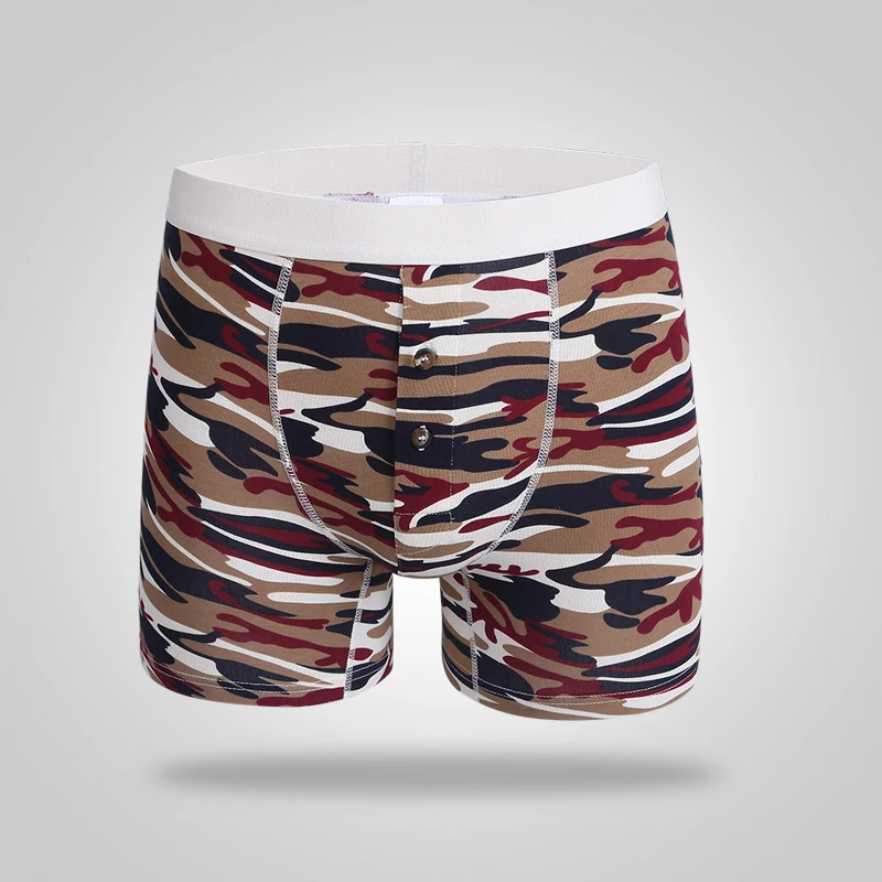 Высокое качество Брендовое длинное нижнее белье мужские боксеры камуфляжные