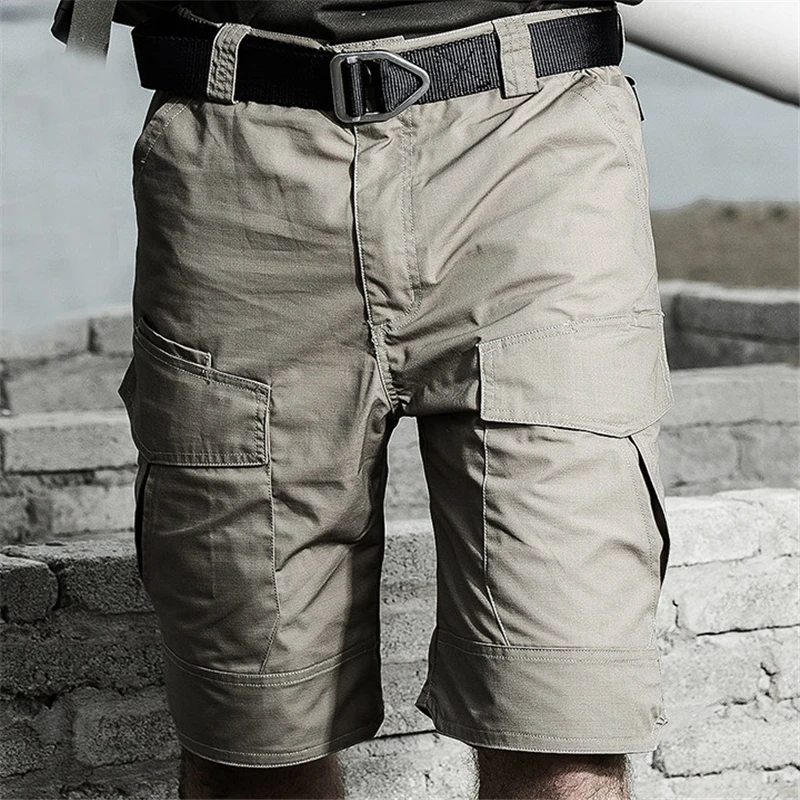 Мужские тактические шорты дышащие спортивные штаны с несколькими карманами для