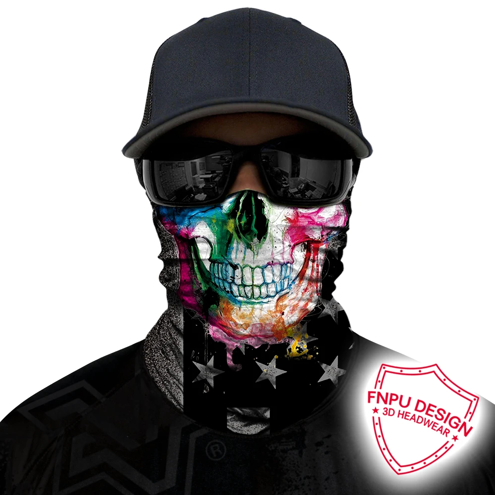 Model 9 Face Shield BJMOTO тренд мотоциклетная ветрозащитная бандана шарф Волшебная многофункциональная полумаска для лица Балаклавы сноуборд шейный шапки, шарфы - Цвет: Model 9 Face Shield