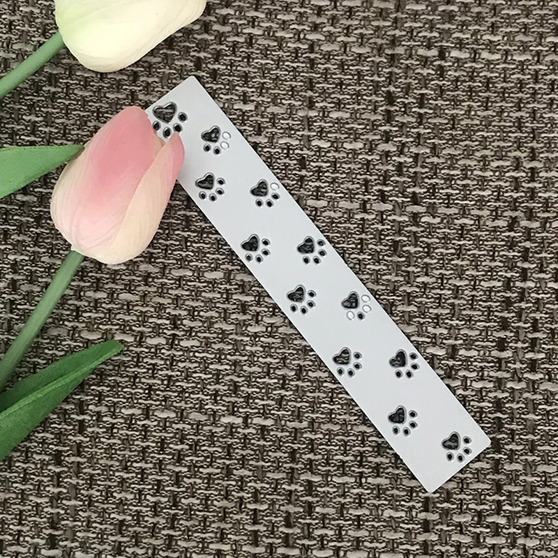 Любовь следы лап Нижняя пластина DIY Набор вырубных штампов &quotСкрапбукинг