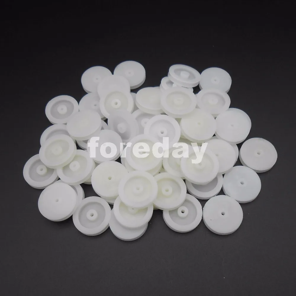 

50PCS X 19.6MM Plastic Pulley Gear Model Motor Wheels dia.19.6mm Shaft axle hole dia.2mm 1.95MM 50PCS/LOT NEW HQ White *FD021X50