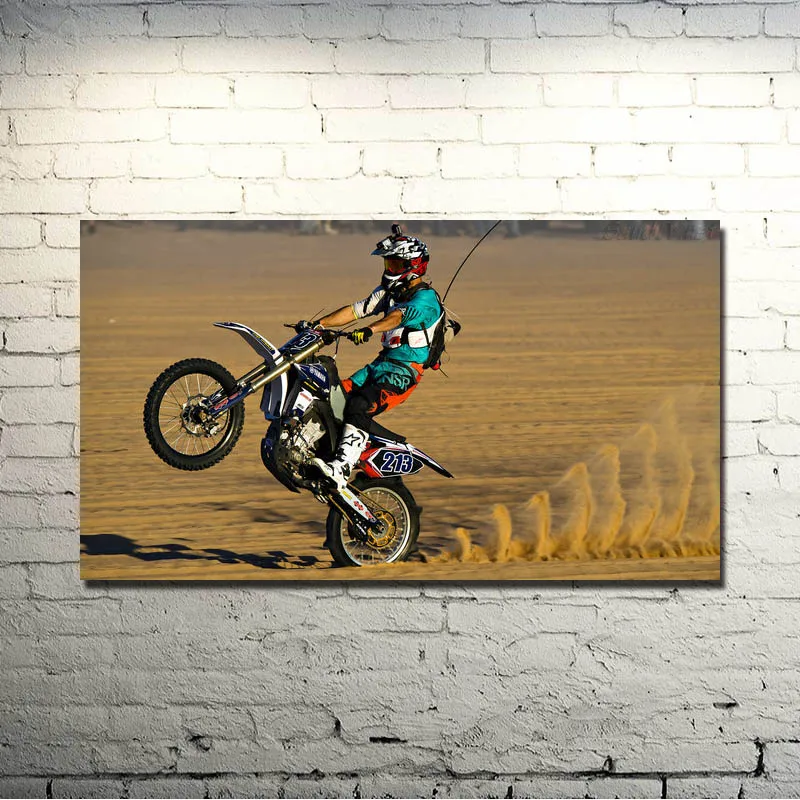 DIRT BIKE JUMP Искусство Шелковый плакат 13x24 24x43 дюйма картина на спортивную тематику
