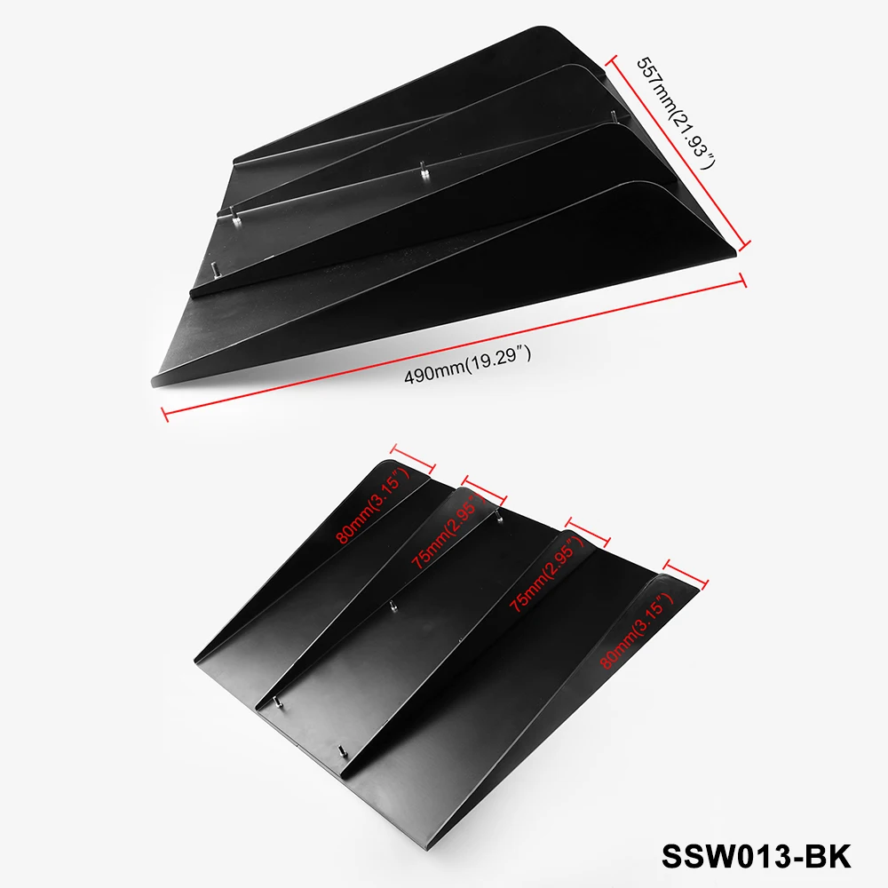 Задний бампер 4 акулы плавники диффузор автомобильный спойлер украшение Fin 22 &quotx